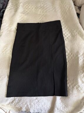 Y2K Pinstriped midi skirt